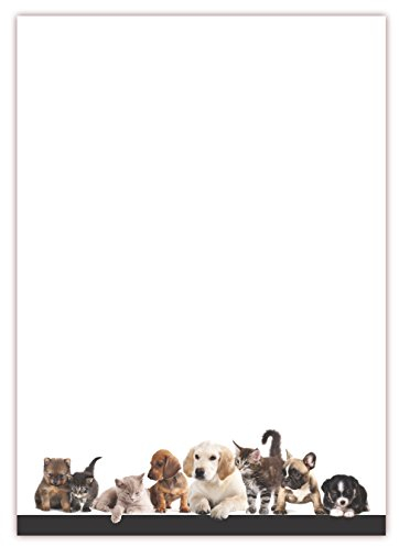 LYSCO Motiv Briefpapier (Tiere-5042, DIN A4, 25 Blatt). Einseitig bedrucktes Briefpapier, sehr gut beschreibbar, Motivpapier für alle Drucker/Kopierer geeignet Motiv Tiere Hunde Katzen Tierhandlung Zoo Tierbedarf