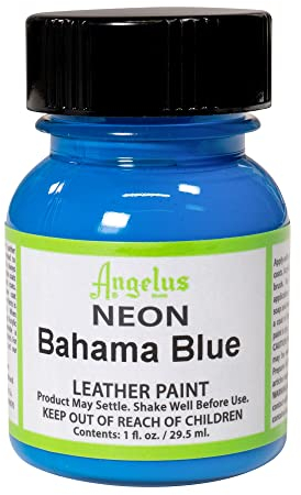 Cuero Angelus Paint 1 onza de ne—n azul de Bahama