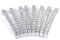 Reelva Pack of 8 Europe Style Square Clear Crystal Rhinestone Furniture Door Wardrobe Cupboard Cabinet Drawer Pull Handle Knobs 128mm
