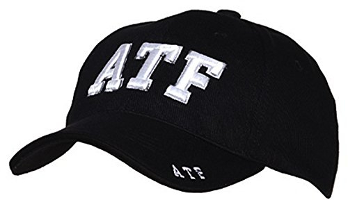 Baseball Cap schwarz Bestickt ATF Alkohol Tab und Feuerwaffe 215151-248 Airsoft