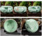 Hotumn Céladon Tasse de thé en porcelaine chinois Kungfu Tasse de thé à la carpe Motif Lot de 3 2018 NEUF 3 pack Vert