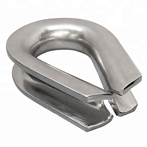 5mm Kausche 10 Stück Drahtseilkauschen für Drahtseilklemmen 5 mm Edelstahl V4A Forstseil Drahtseil Seil Windenseil