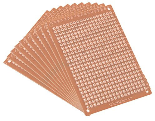 sourcing map 10 Stück 5x7cm Einseitige Universalpapier Schaltung Leiterplatte für DIY Löten DE de