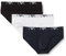 Emporio Armani Underwear Homme Emporio Armani Men's Basic-Essential Monogram 3-Pack Brief Slip, Multicolore (Bianco/Nero/Marine-White/Black/Marine 56110), S (3er Pack)
