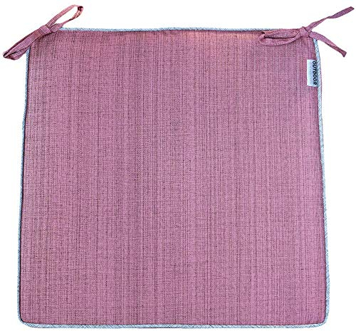 matches21 Sitzkissen Outdoor Stuhlkissen für Gartenmöbel abwaschbar wetterfest Polster in 7 Farben - PINK - 42x42x4,5 cm
