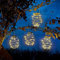 Festive Lights 4er Set solarbetriebene Outdoor LED Spiral-Laternen Solar Laterne hängend solarbetriebene Laterne Solar Gartenleuchten für Außen Gartenbeleuchtung