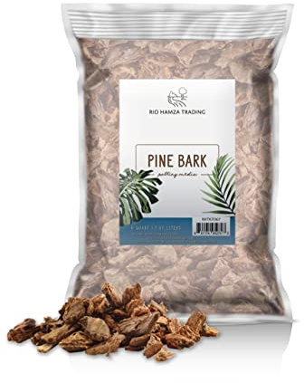 Mantillo de corteza de pino, mantillo de corteza de pino 100% natural, cobertor para plantas, medios de maceta, y más (8 qt)