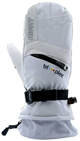 Swany Damen X-Change Sport Isoliert Warm Langlebig Atmungsaktiv Flexibel Leder Winter Fäustlinge Weiß Medium