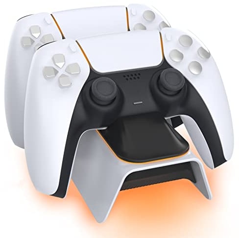 NexiGo PS5 Controller Ladestation - 2 Std Schnelllade LED Anzeige Schutzchip für DualSense Wireless Controller - Sony DualSense Kompatibel