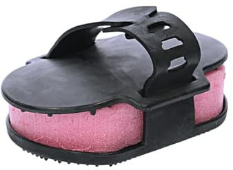 LeMieux Hippo Scrubber Horse Grooming Brush in Black with Sponge, Flexible Bristles & Adjustable Straps - One Size
