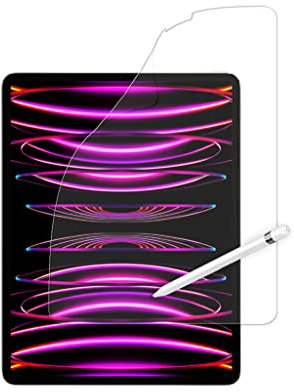 ARMOR - Protector de pantalla de vidrio flexible para iPad Pro de 12,9 pulgadas (3ª y 4ª generación), papel como con filtro de luz azul