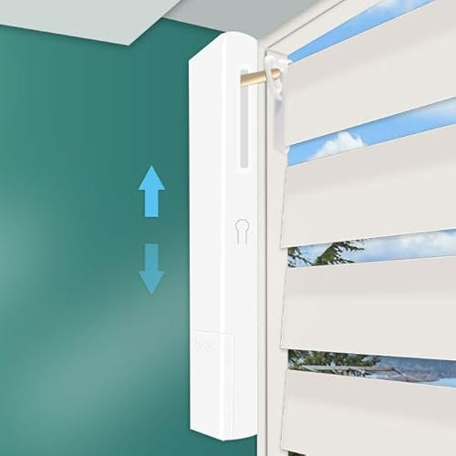 Zemismart Electric Rechargeable Plantation Shutter Motor Light Filter suit for Aluminium/Wood/PVC/Faux Wood Plantation Window Interior Shutters Solar Panel Available(RF Remote,Motor)