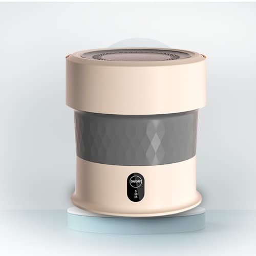 Plegable Lavadoras Portatiles Ultrasónicas Ultrasónicas Mini Lavadora Portatil Sin Instalacion para Ropa De Bebé, Ropa Interior,Gold-Base