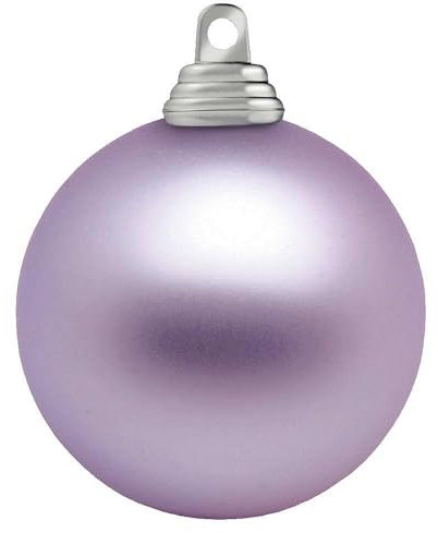 Deco Woerner Lavendel, Matte Weihnachtskugeln aus schwer entflammbarem Kunststoff, 8 cm Ø - 12 Stück