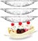 binsakao Lot de 4 plats à dessert transparents en forme de bananes 180ml