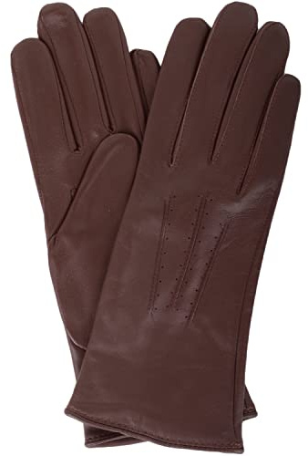 SNUGRUGS Womens Soft Leather Winter Glove with Three Point Stitch Detail