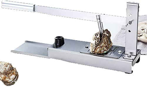 PAILON Stainless Steel Vertical Oyster Shucker, Adjustable Oyster Clam Opener Machine, Heavy Duty Oyster Sheller Practical Tool, Including Knives, Glove, for Hotel Family Buffet