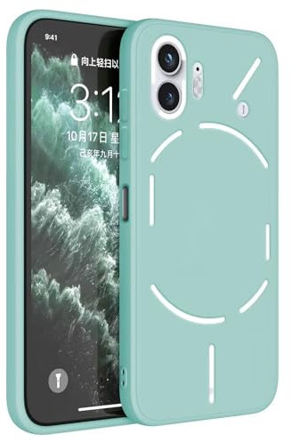 Topme Case Design for NothingPhone (2) / NothingPhone 2 (6.7 Inches) Cover, Tpu Silicone Case Skin Protector - Light Cyan