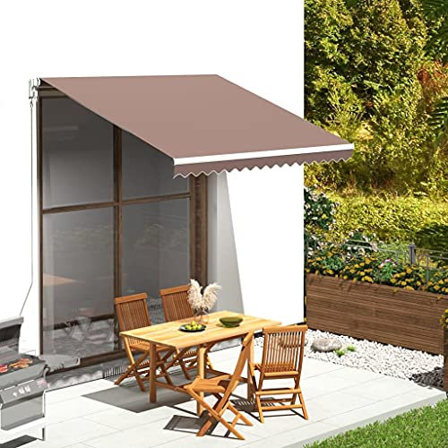 Annlera Tenda Da Sole 300x250 cm Da Balcone Estensibile Da Esterno Parasole Autoportante A Bracci Marrone