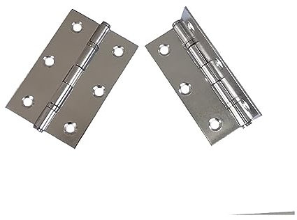 NORAZE 2 Cerniere in Acciaio Inox da 3 Pollici, for Ante di armadi, finestre, scatole di Legno, mobili, Cerniere Piatte