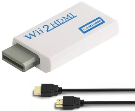BD&M Wii to HDMI Adapter, WII to Hdmi Converter, Connect Wii Console to HDMI Display Monitor with 3.5mm Audio Support All Wii Display Modes