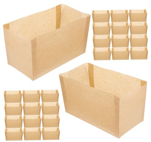 FUNOMOCYA 50stücke Papier Kastenform Einlagen Brotbackpapier Pergament Einlagen Für Toastbrotform Backpapier Einweg Backzubehör Für Brotform