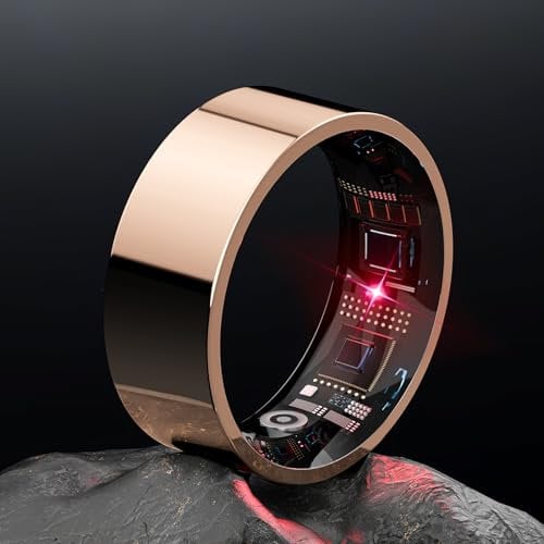IUHFSIFS Smart Ring 4.Generation【Branchen Nr.1 – Messfehler 0】【Sportspezifisch – SGS Zertifiziert】Smartring für Damen Herren Schlafen, Herzfrequenz, SpO2, IP68 Wasserfest 200 Modi für Android IOS Gold
