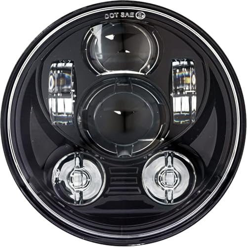 TINMAGI 5,75 Zoll Motorrad Scheinwerfer LED 6000-6500K, Runde Projektion Scheinwerfer 45W Fernlicht Abblendlicht für Harley Touring, Softail, Dyna, Sportster und Alle Anderen Modelle