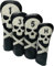 Golf Cover Protection, Golf Head Covers, 4 Pieces PU Leather Skull Printed Golf Wood Head Cover Golf Club PU Leather Headcovers Fit Driver Fairway Wood Hybrid