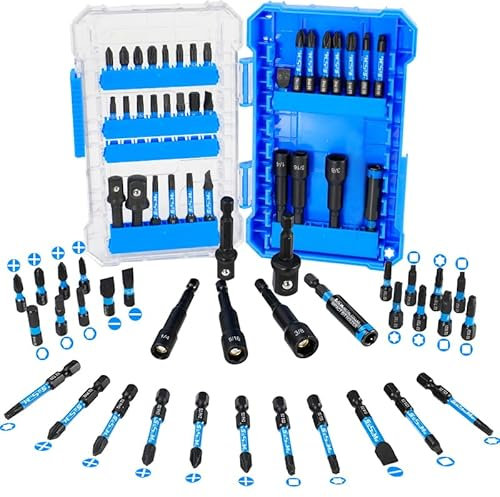 34PCS Phillips Bits #2 Impact 1 and 2 Long Strong Magnetic Drill Bits Anti Slip 1/4 Inch Hex Shank S2 Alloy Steel Impact Ph2 Screwdriver Power Bits Set with Magnetic Bit Holder for Power Drill