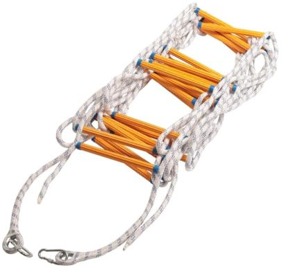 Strickleiter 5m Feuerfeste Rettungsleiter,Feuerfest Sicherheitsleiter mit 2 Haken,Notleiter Mehrzweckleiter Feuerleiter,für Balkon Geländer Baumhaus