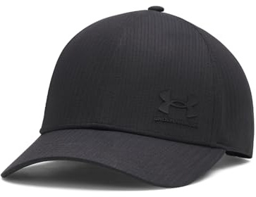 Under Armour Men's Iso-Chill ArmourVent Adjustable Hat, (002) Black / / Castlerock, One Size Fits Most