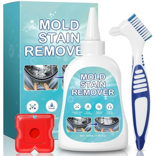 Mould Remover Gel, Household Magic Mold Remover Gel, 7 Fl Oz Powerful Deep Cleaning Black Mold Remover for Washing Machines, Refrigerator Strips,Bathrooms,Toilet Seals,Sinks