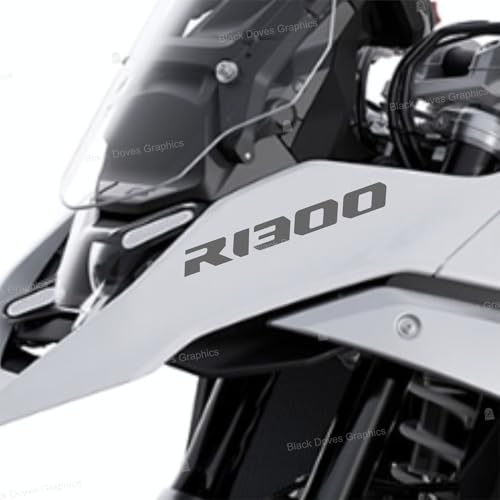 2 Aufkleber R1300 kompatibel mit/Ersatz für BMW Motorrad R 1300 GS 2024 (Grau)