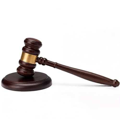 ZHITENG Martello da Giudice in Legno con Blocco, Martello da Giudice | Mazzuolo Giudices in Legno per Riunioni di Avvocati, Aste Giudiziarie, Discorsi, Dibattiti, Aste Commerciali, Ecc