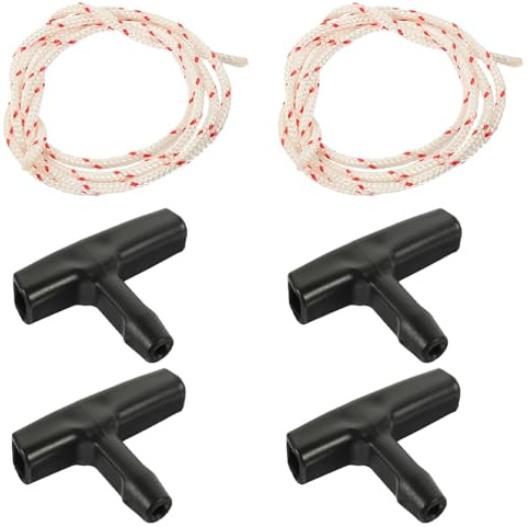 Kichvoe 2 Sets Garage Door Opener Pull Cords with Handles for Emergency Use, Easy Handling Plastic Rope and Handle Kit for Garage Doors and Attic Ladders