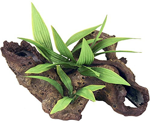 Rosewood Mopani Wood with Plants Aquarium Decor, Small