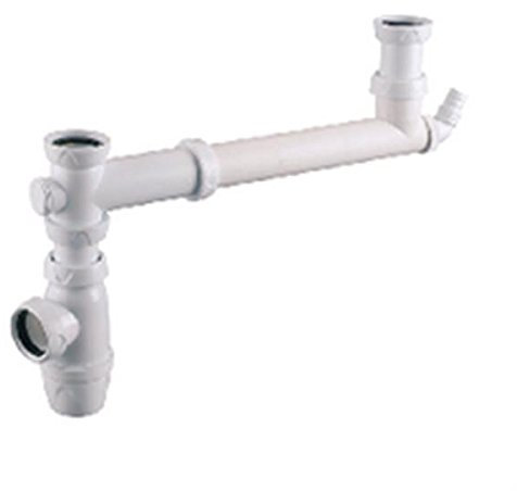 Té de raccordement avec siphon pour évier 2 cuves 77810000100