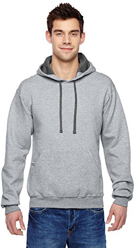Fruit of the Loom Men's Sofspun Fleece Sweatshirts & Hoodies - grey - XL
