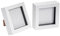 Nicola Spring 3D-Schattenbox-Fotorahmen – 10 x 10 cm (4 x 4 Zoll) – 2 Stück – weiße 3D-Fotorahmen-Bilderrahmenbox, kleine quadratische Vitrine für Kunsthandwerk, Andenken