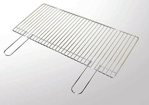 GRIGLIA PER BARBECUE IN ACCIAIO CROMATO CON MANICI cm 67X40