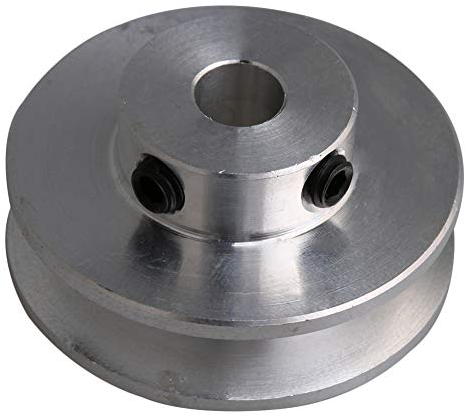 31x15x6 MM Silber Aluminiumlegierung Einzelnut 6 MM Feste Laufrolle für Motorwelle 3-5 MM PU Runde Gürtel