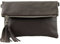 modamoda de T167 Damen Leder Umhängetasche Clutch Small handmade in Italy, Farbe:Dark Chocolate