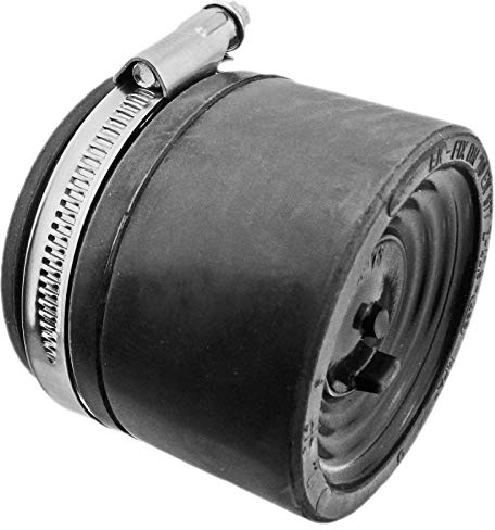 MegaHaustechnik HT SML Konfix DN80 von Rohr Außendurchmesser 80mm auf Rohr Außendurchmesser 75 bis 90mm, Übergang von Guß Metall Kunststoffrohr, Abfluss Rohrverbinder aus Gummi