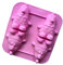 Dawwoti 4 Huhn Bakeware Set Non-Stick-Silikon-Kuchen-Form Soap Praline Bakeware Gerippte Kuchen Pan - Zufällige Farbe