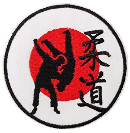 Cute-Patch 7,6 cm Judo-Symbol, bestickt, zum Aufbügeln oder Aufnähen, Kampfsport-Zubehör, Applikation