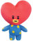 Aurora 61327 TATA BT21 BTS Plüschtier, Blau und Rot