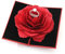 Wislist Ringschatulle aus Papier mit Rosenmuster rot