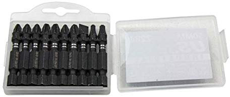 US PRO INDUSTRIAL Pack of 10 Mixed 50MM Impact Torsion Screwdriver Bits 2284