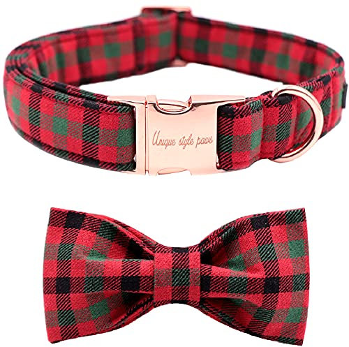 Unique style paws Weihnachtshundehalsband, Fliege Hundehalsband, Bequeme verstellbare Hundehalsbänder Haustier große Hunde und Katzen